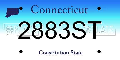 2883ST Connecticut License Plate