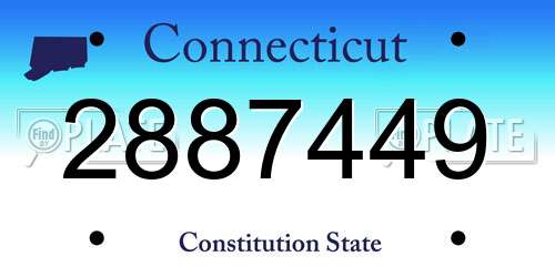 2887449 Connecticut License Plate
