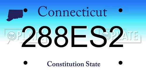 288ES2 Connecticut License Plate