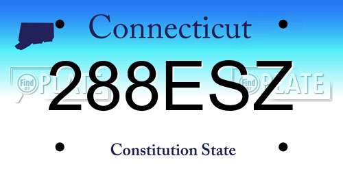 288ESZ Connecticut License Plate