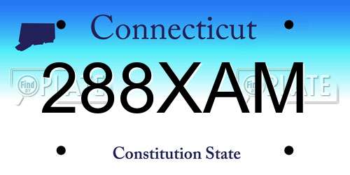 288XAM Connecticut License Plate