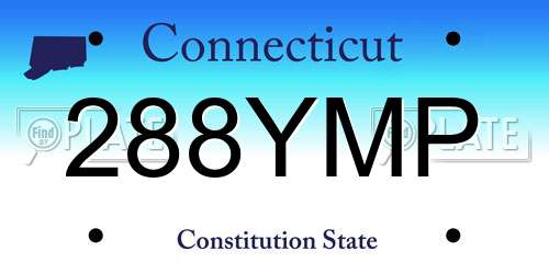 288YMP Connecticut License Plate