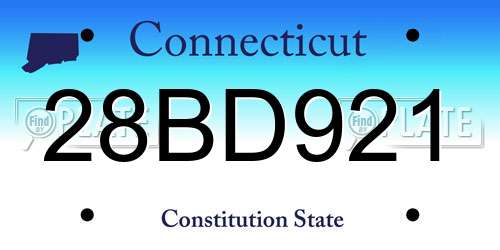 28BD921 Connecticut License Plate