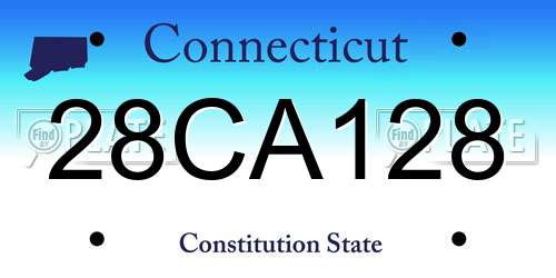 28CA128 Connecticut License Plate
