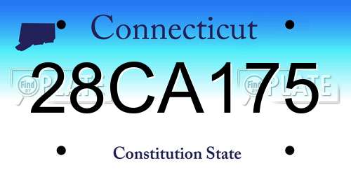 28CA175 Connecticut License Plate