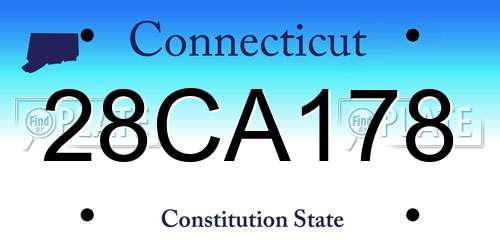 28CA178 Connecticut License Plate