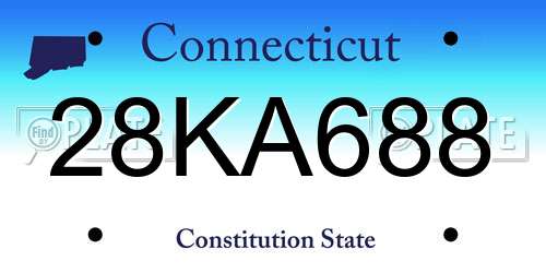 28KA688 Connecticut License Plate