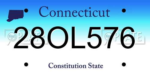 28OL576 Connecticut License Plate