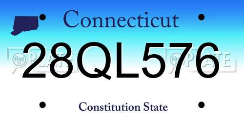 28QL576 Connecticut License Plate