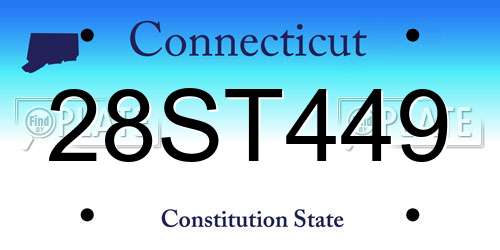 28ST449 Connecticut License Plate