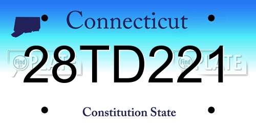 28TD221 Connecticut License Plate