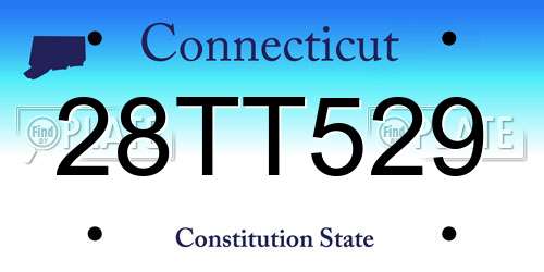 28TT529 Connecticut License Plate