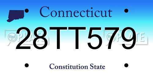 28TT579 Connecticut License Plate