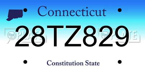 28TZ829 Connecticut License Plate