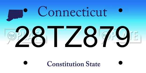 28TZ879 Connecticut License Plate