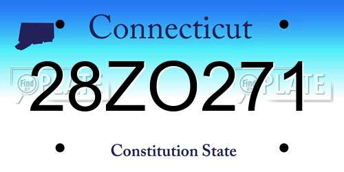28ZO271 Connecticut License Plate