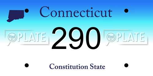 290 Connecticut License Plate