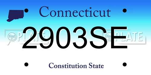 2903SE Connecticut License Plate