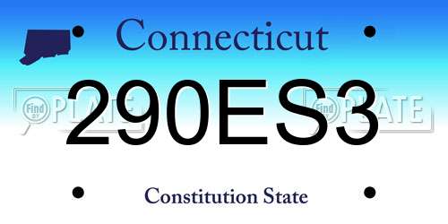 290ES3 Connecticut License Plate