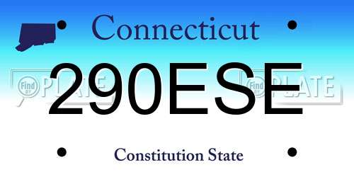 290ESE Connecticut License Plate
