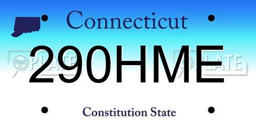 290HME Connecticut License Plate
