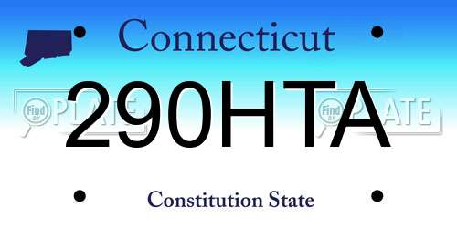290HTA Connecticut License Plate