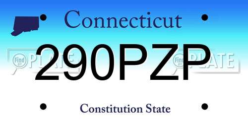 290PZP Connecticut License Plate