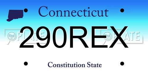 290REX Connecticut License Plate