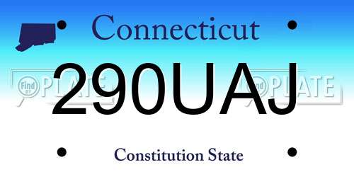 290UAJ Connecticut License Plate