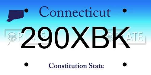 290XBK Connecticut License Plate