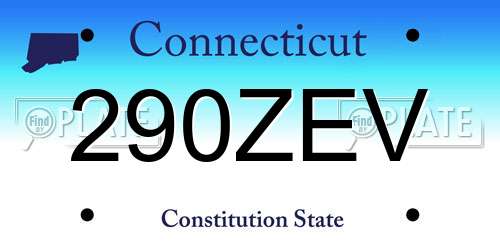 290ZEV Connecticut License Plate