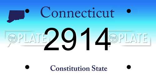 2914 Connecticut License Plate