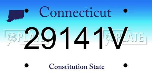 29141V Connecticut License Plate