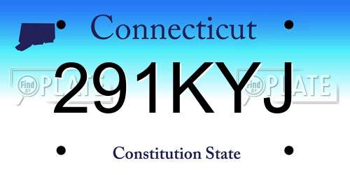 291KYJ Connecticut License Plate