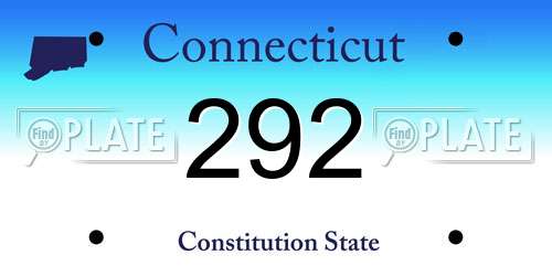 292 Connecticut License Plate