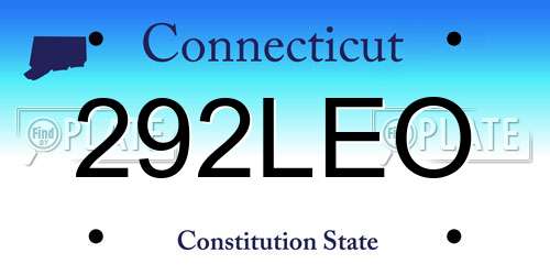 292LEO Connecticut License Plate