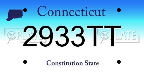 2933TT Connecticut License Plate