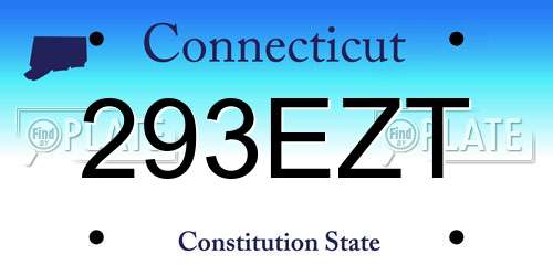 293EZT Connecticut License Plate
