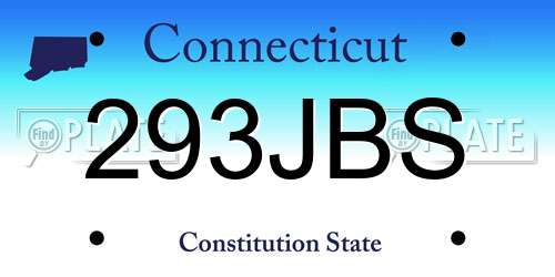 293JBS Connecticut License Plate