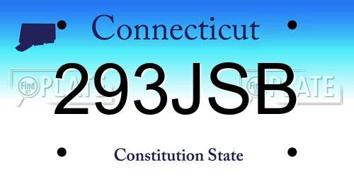293JSB Connecticut License Plate