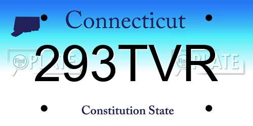 293TVR Connecticut License Plate