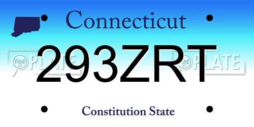 293ZRT Connecticut License Plate