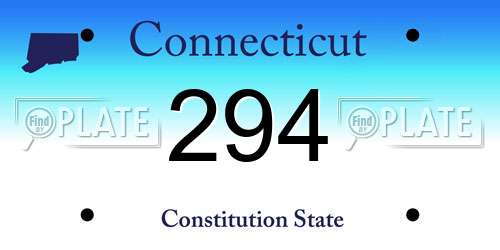 294 Connecticut License Plate