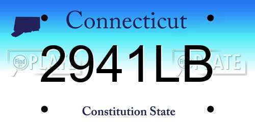 2941LB Connecticut License Plate