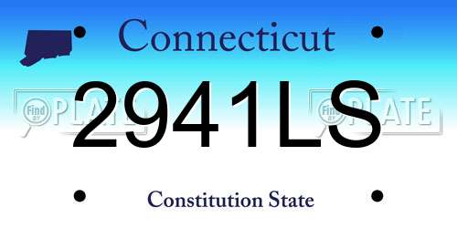 2941LS Connecticut License Plate