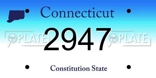 2947 Connecticut License Plate