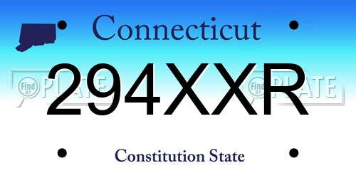 294XXR Connecticut License Plate