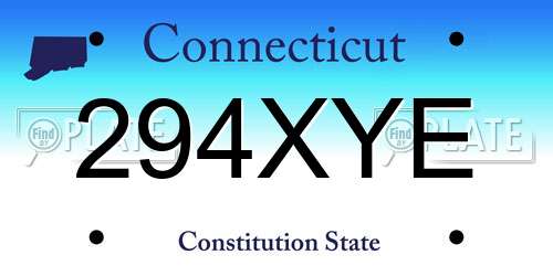 294XYE Connecticut License Plate