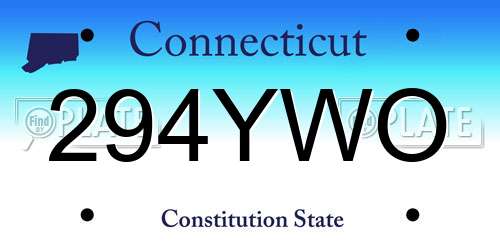 294YWO Connecticut License Plate