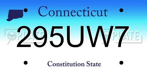 295UW7 Connecticut License Plate